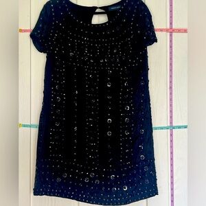 Beaded sparkling French connection shift dress size 14 uk / 10 USA